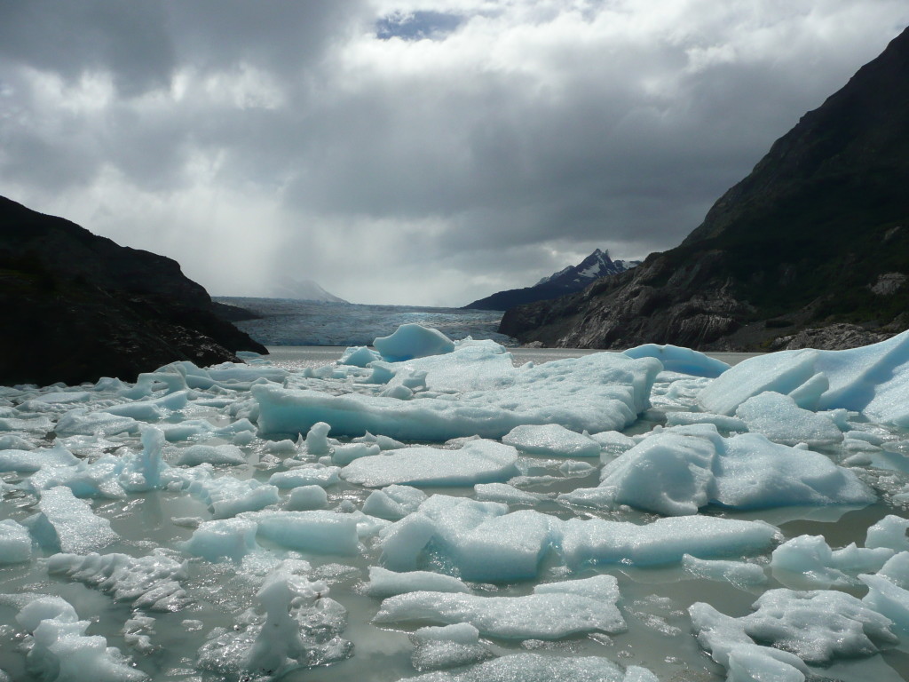 At Glacier Grey. Icebergs were gorgeous!