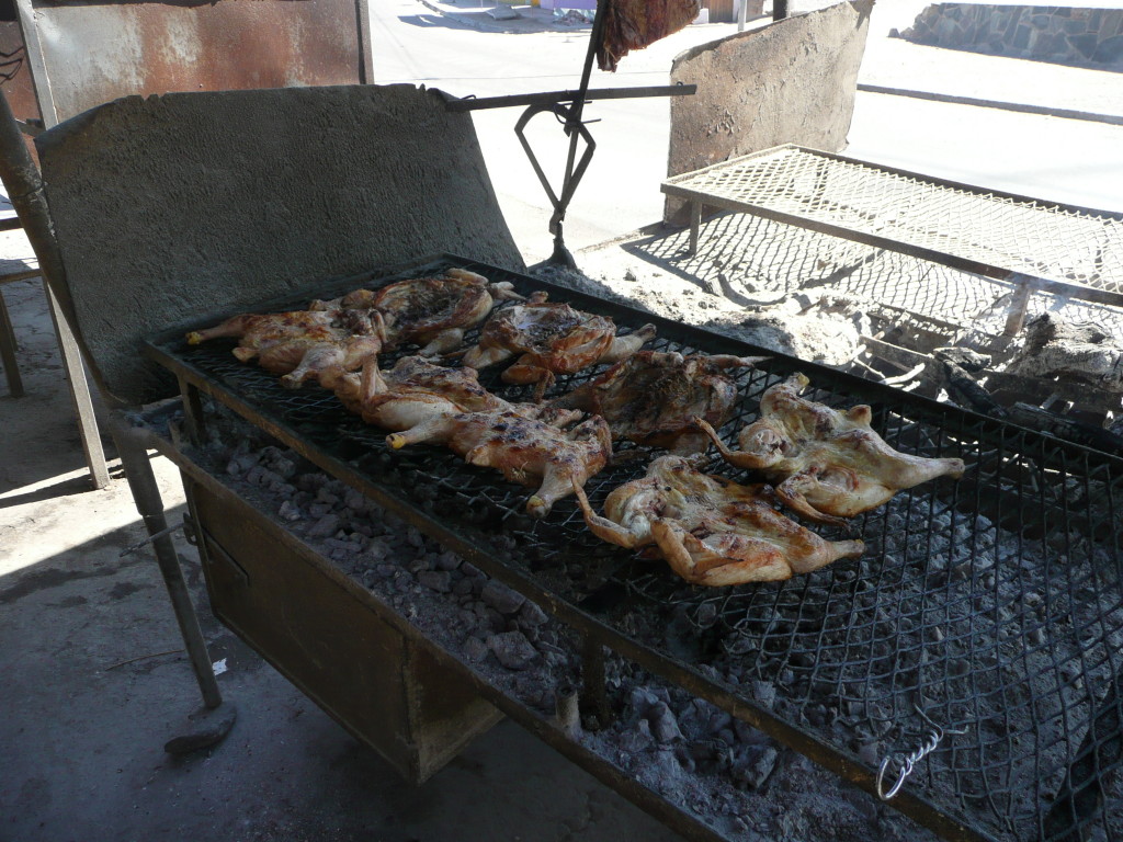 Richard's asado in progress...