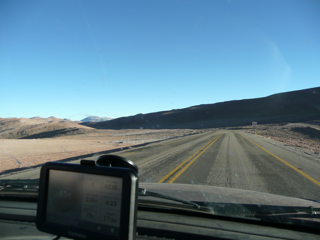 4800m and climbing! After crossing Paso de Jama towards Chile.