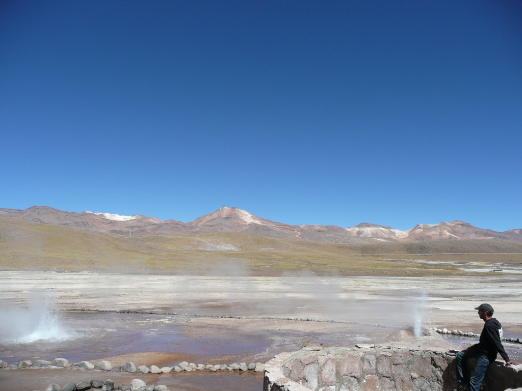 El Tatio geyser field. No one around at all. So lonely and desolate, and such a beautiful area.