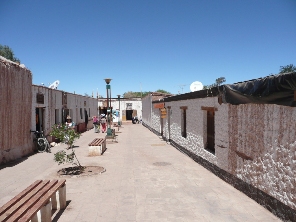 Adobe buildings in San Pedro de Atacama.