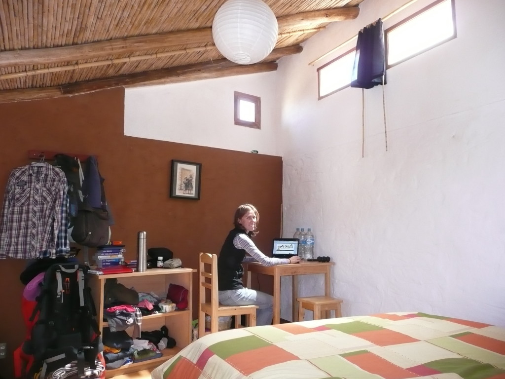 These photos are of La Selenita, our accomodation in Sucre. This is our comfortoble cabana for our stay in Sucre.