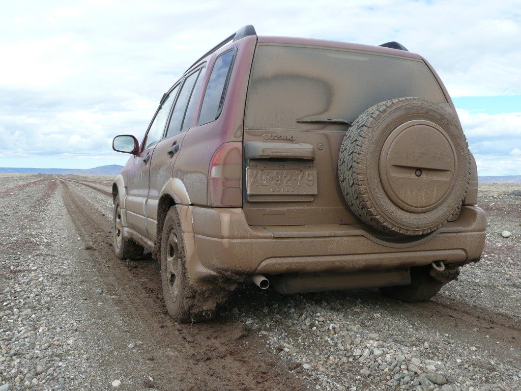 On our way to Perito Moreno NP, no mud will stop this car - Patagonia Argentina