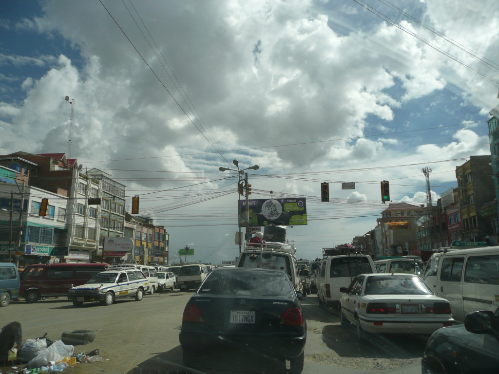 Driving through La Paz/El Alto was crazy and it took a long time to get to the other side