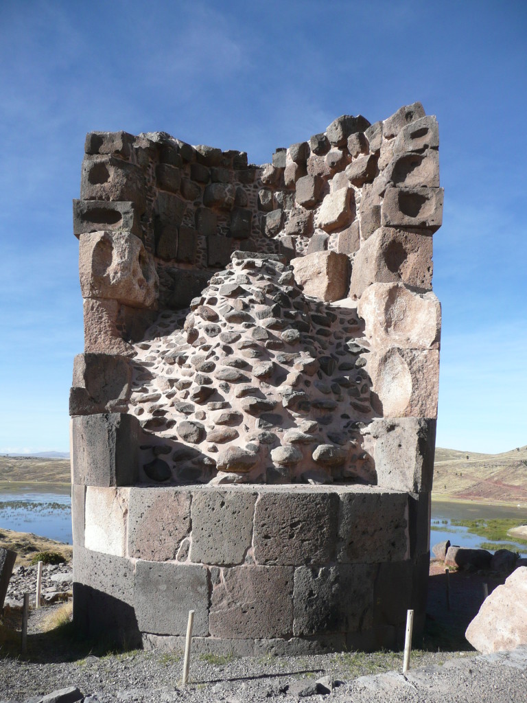 What the inside of the funerary tower looks like.