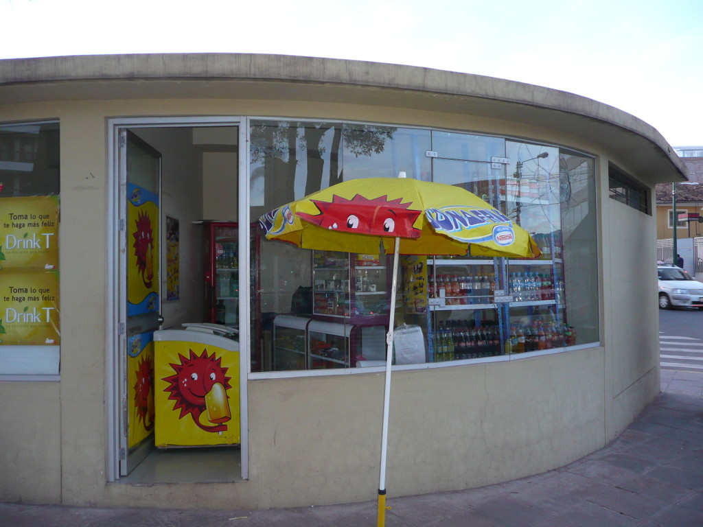 We went in here to buy some water and chocolate and at first we couldn't find anybody in there, but the whole family was sleeping on the floor under coats and blankets watching TV.  The son served us but had to go down in the blankets to get the change from his mother.