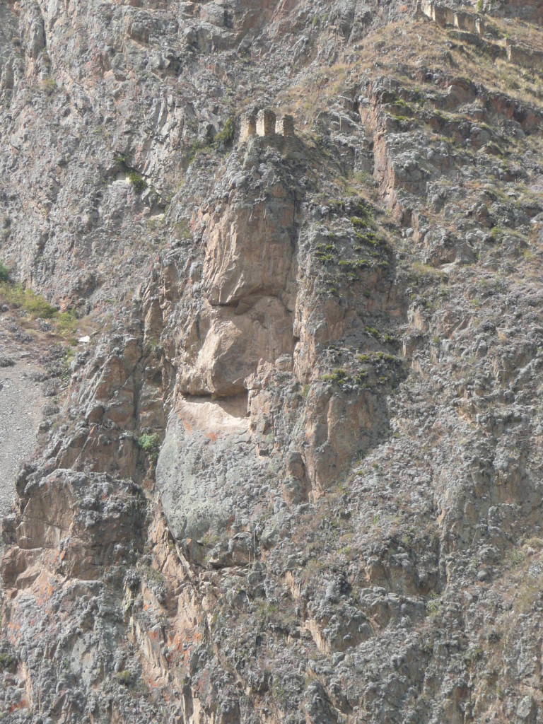 The man in the mountain - look at the face.
