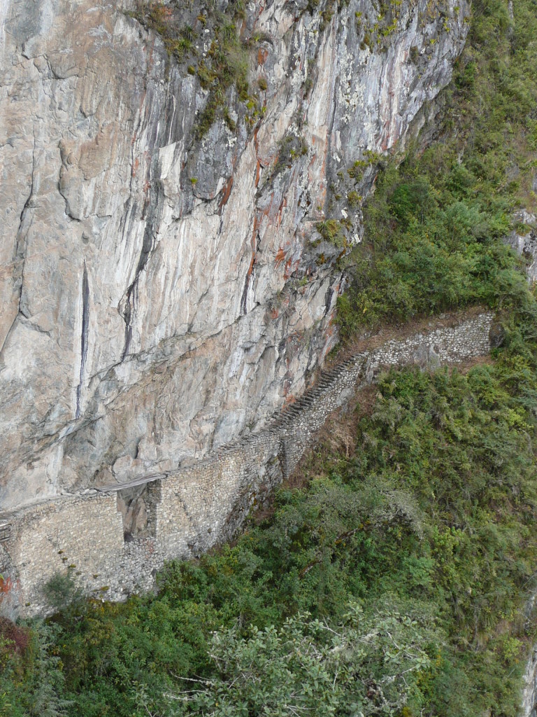 Inca Drawbridge, very narrow and not for people with a fear of heights, long way down!