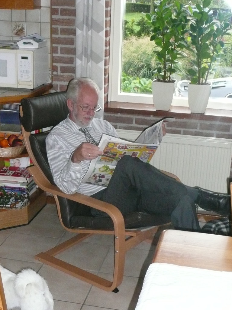 7.45 am, dad getting ready for his last day of work at the Rabobank