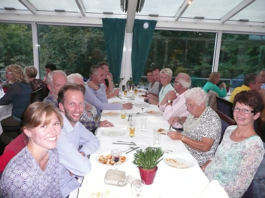 One of the tables with family