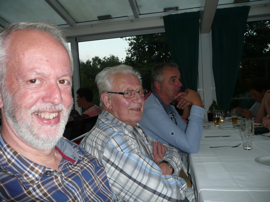 Grandfather is looking satisfied