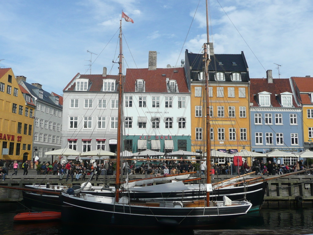 In Copenhagen.  Love the colourful houses.