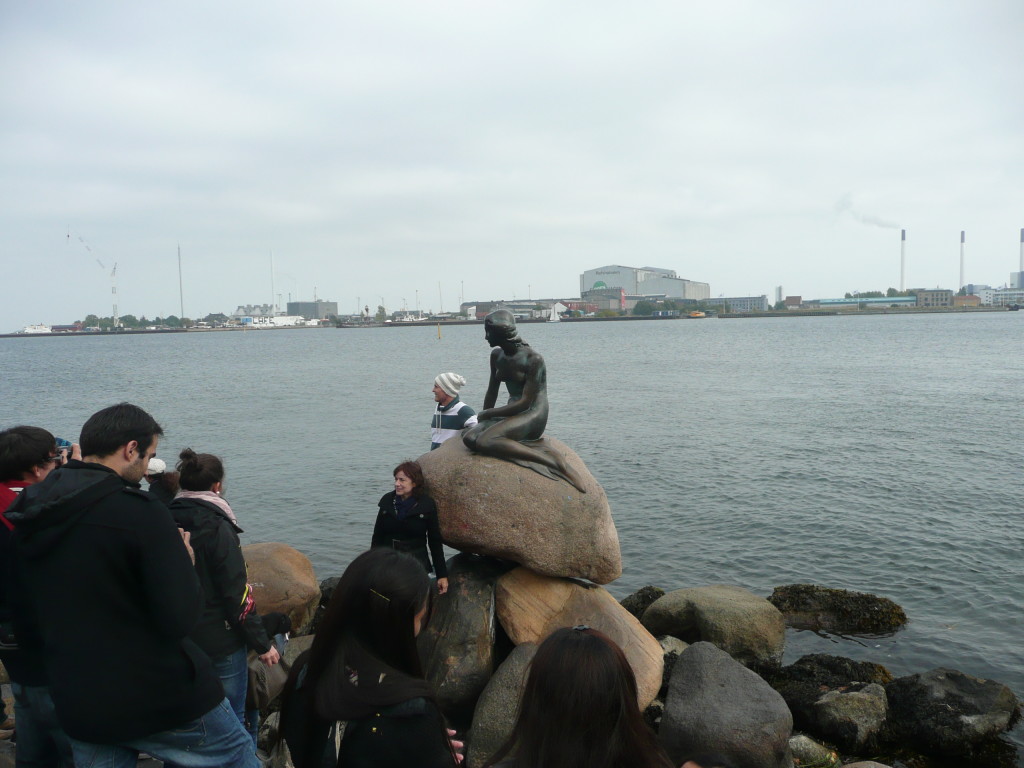 The famous Mermaid statue of Copenhagen.  It's a lot smaller in person!