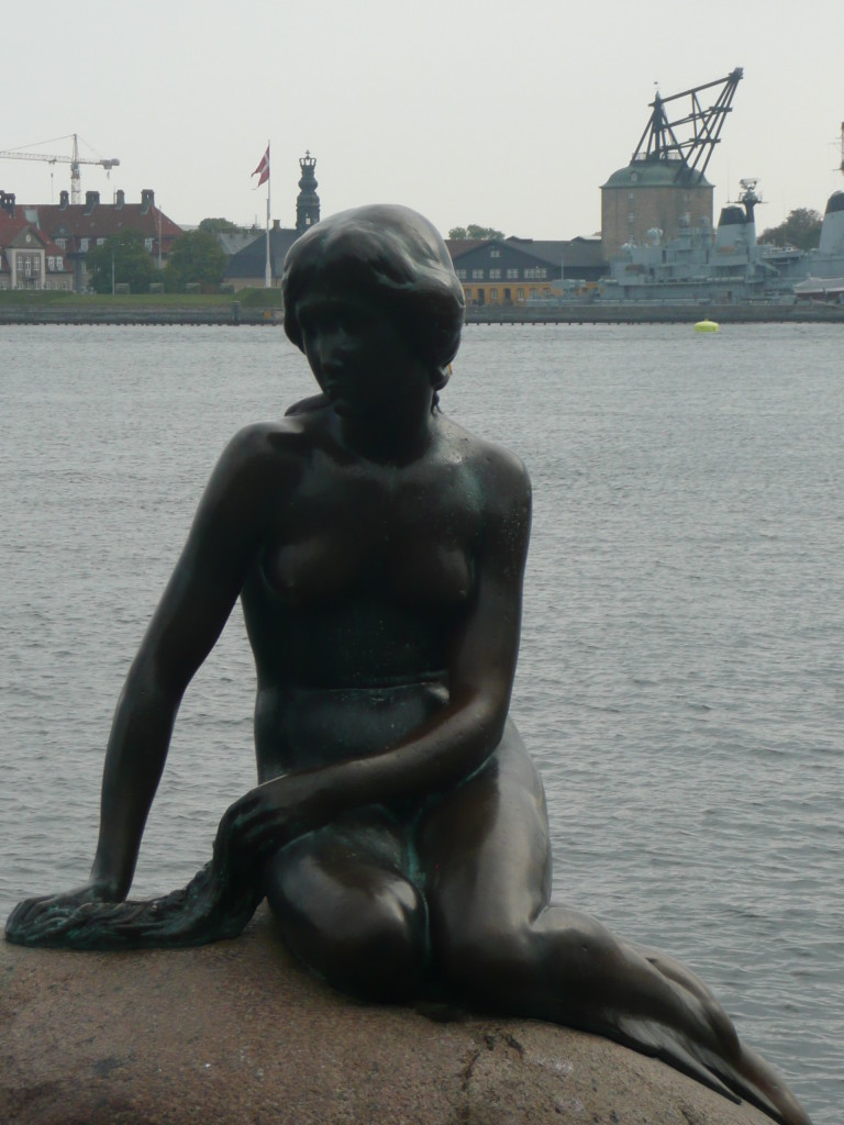 Famous Mermaid statue of Copenhagen.