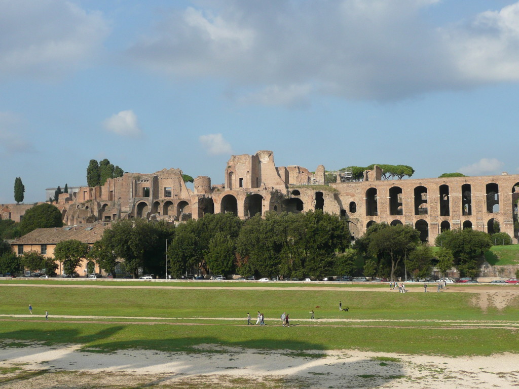 Circus Maximus in front, Palatine Hill in the background.