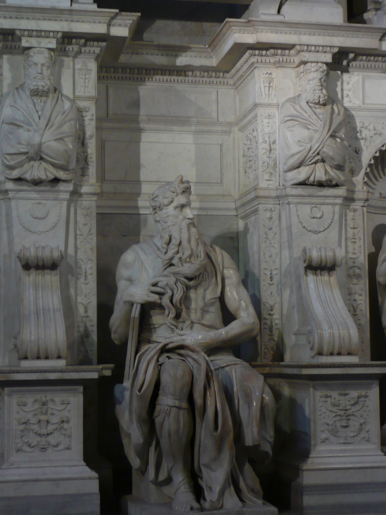 Michelangelo's Moses sculpture in St Peter's Church, a beautiful sculpture indeed.