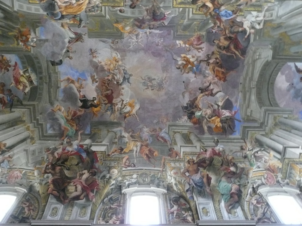 Beautiful cieling in Roman church.
