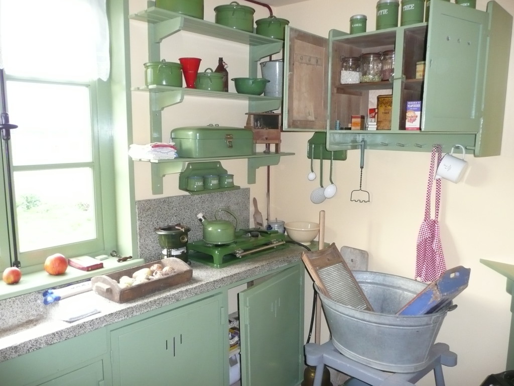 Dutch kitchen in late 1940's style.