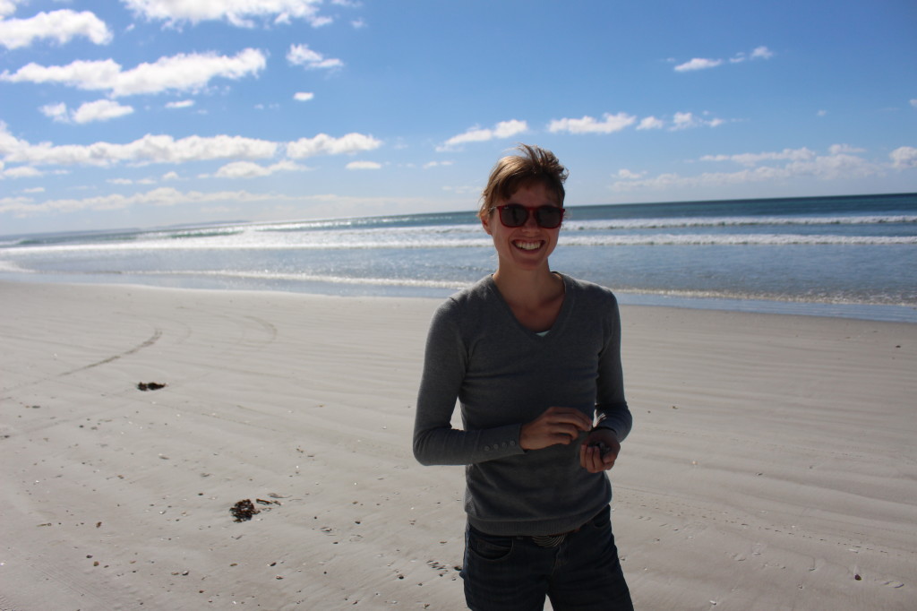 Combing for sea shells whenever we happened upon a nice beach!