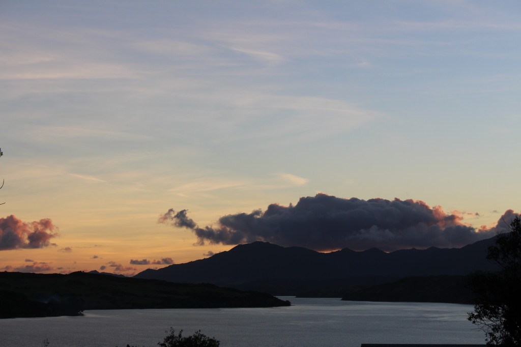 Sunset over the Hokianga, we captured this just after setting up the tent.  Perfect timing!
